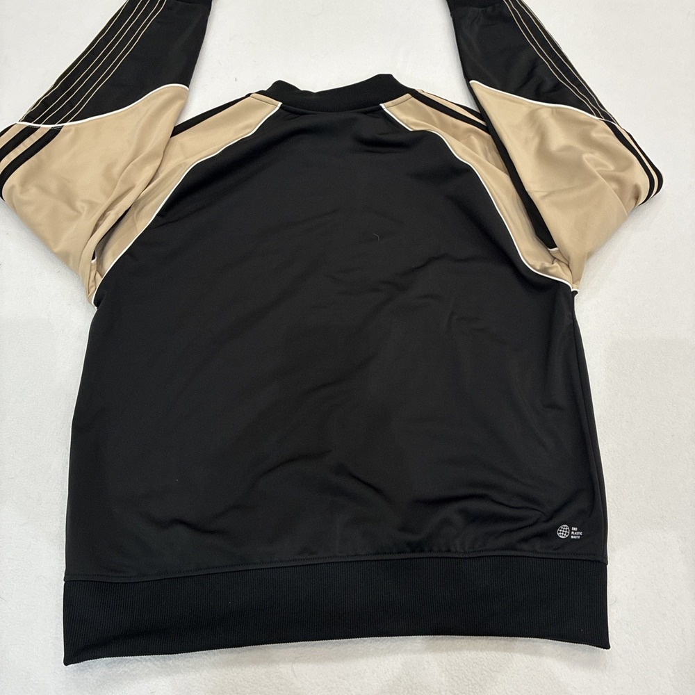 Adidas Track Jacket Mens Teen Small Black Magic Beige Tan Streetwear - Picture 13 of 14
